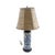 Chinoiserie Pair of Blue and White Potcelain Table Lamps- Chinoiserie Floral Ceramic Lamps For Sale - Image 3 of 4