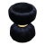 1990s Set of Clessidra Poufs in Black Velvet, 1990s For Sale - Image 5 of 6
