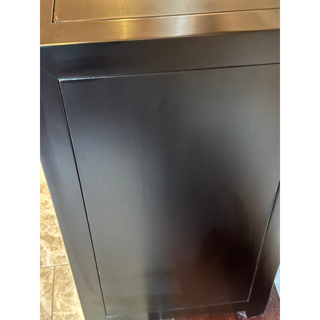Copper Robert Kuo "Dragon Swirl" Bar Cabinet - Hand Repoussé Copper & Black Lacquer, Attributed For Sale - Image 8 of 17