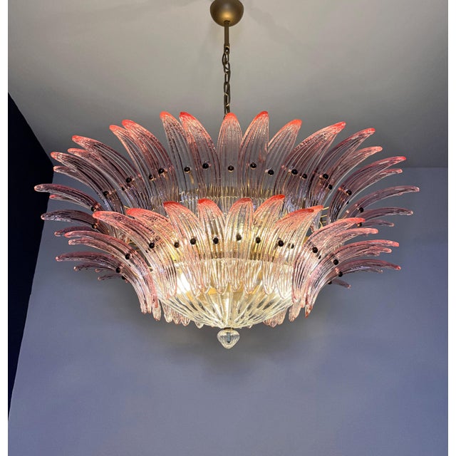 Murano Glass Palmette Chandelier, 1990s For Sale - Image 17 of 18
