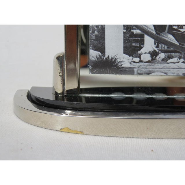 Black Art Deco Chrome-Plated Bakelite Photo Frame, 1920s For Sale - Image 8 of 18