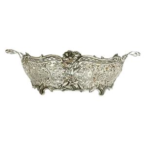 Dutch Silver Bread Basket by Zaans Zilversmederij, Amsterdam, 1925