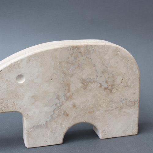 Vintage Italian Travertine Aardvark Table Sculpture from Fratelli Mannelli, 1970s For Sale - Image 9 of 16