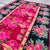 1930s Vintage Karabakh Rug Caucasian Handwoven Wool on Cotton Foundation pinkVibrant Floral Rug - 4’9x9’9 For Sale - Image 9 of 12