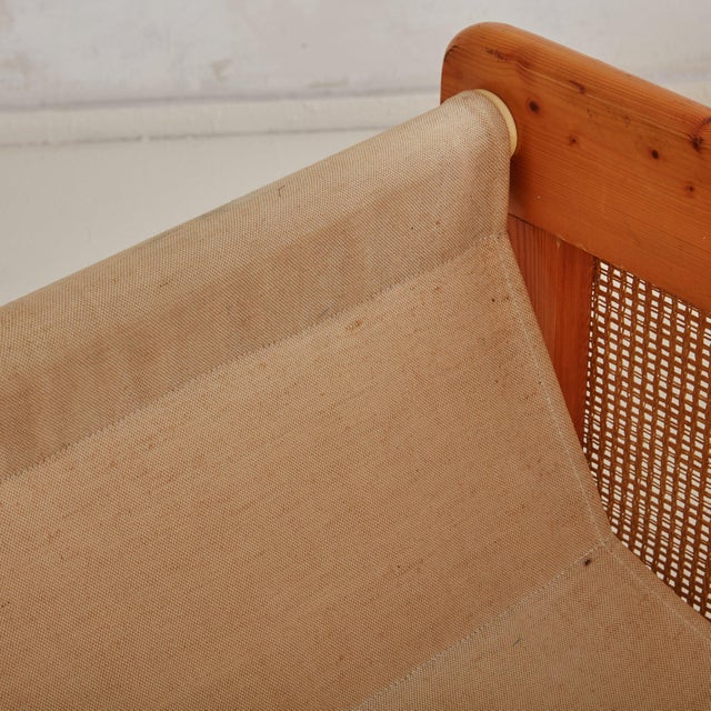 Wood Cane Lounge Chair by Evoluzione, Italy 1970s For Sale - Image 7 of 11