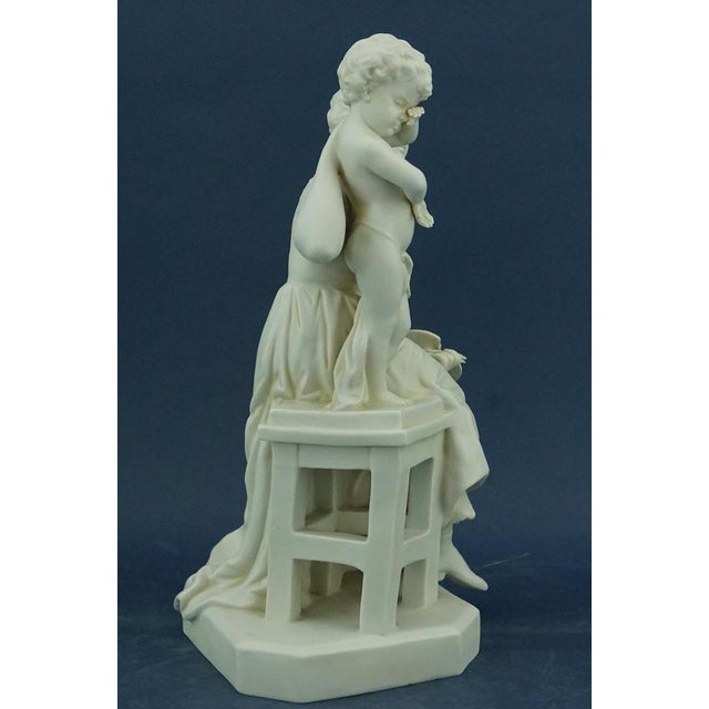 White Art Nouveau Biscuit Sculpture Depicting Motherhood from Scheibe-Alsbach, Germany, Late 1800s For Sale - Image 8 of 18