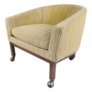1960s Mid-Century Barrel Back Club Chair For Sale