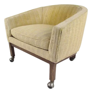 1960s Mid-Century Barrel Back Club Chair