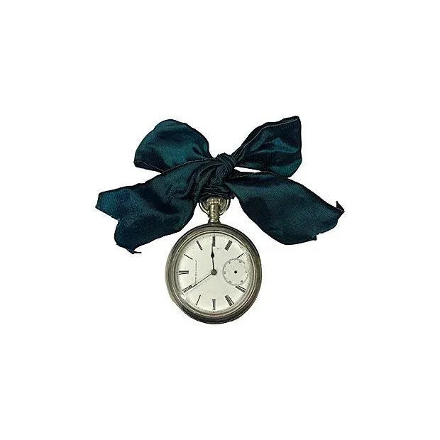 French 1920s Mens Pocket Watch Ornament For Sale - Image 3 of 3