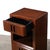 This pair of Art Deco nightstands, crafted in book-matched walnut with black lacquer accents, represents the sleek...