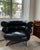 Black Faux Leather Armchair in the style of Eileen Gray For Sale - Image 10 of 10
