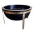 Late 20th Century Ebonized Wood and Brass Neoclassical Style Bowl For Sale