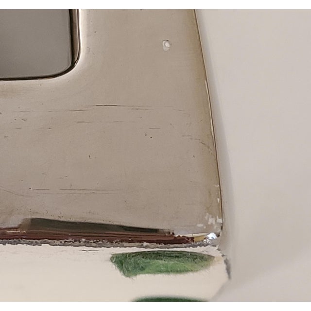 Ceramic Pair Vintage Jaru Post Modern Geometric Chrome Ceramic Bookends Set of 2 For Sale - Image 7 of 7