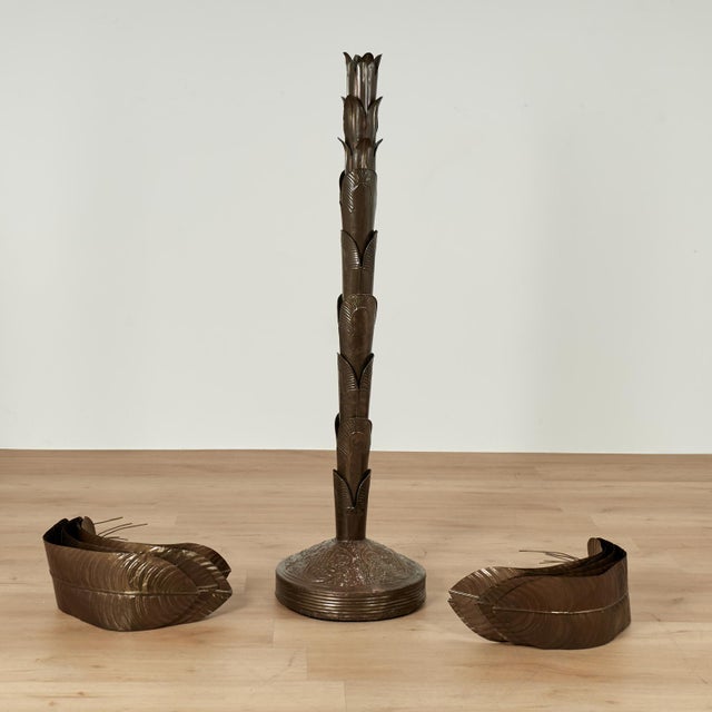 Vintage Brass Palm or Banana Tree Sculpture For Sale - Image 12 of 13