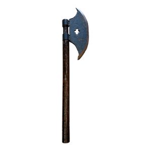 Vintage Brutalist Medieval-Style Decorative Battle Axe Wall Decor