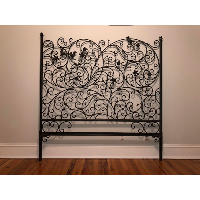 Anthropologie Dawning Lark Iron Bed, Queen Size Chairish