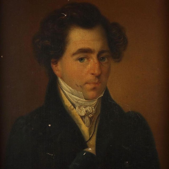 Central European School, Portrait of a Nobleman, 19th Century, Oil on Hardboard, Framed For Sale - Image 3 of 9