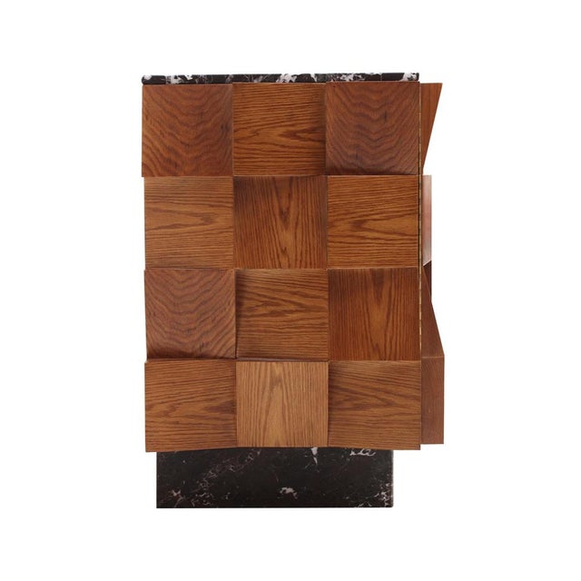 Modern Sideboards in Wood with Burgundy Marble Top, Italy, 2000, Set of 2 For Sale - Image 4 of 12