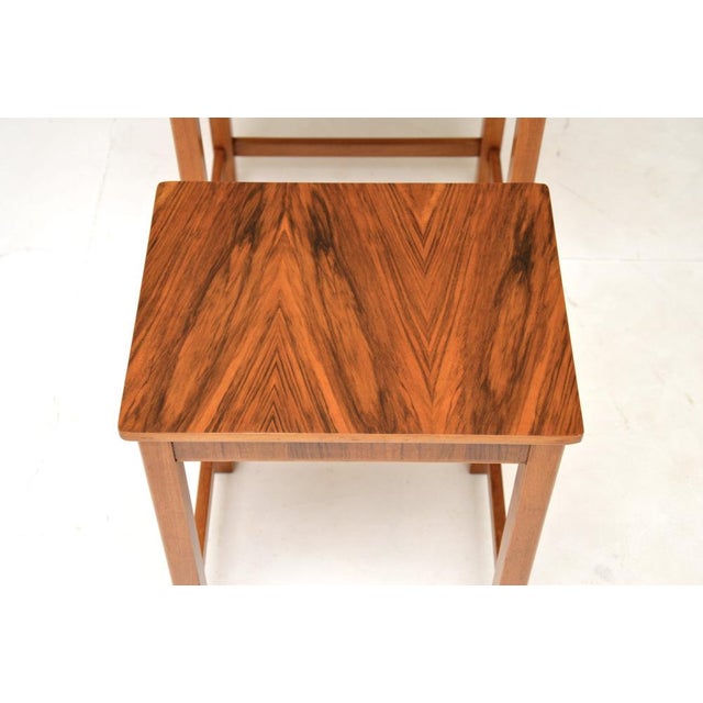 Art Deco Figured Walnut Nesting Tables, 1930s, Set of 3 For Sale - Image 10 of 13