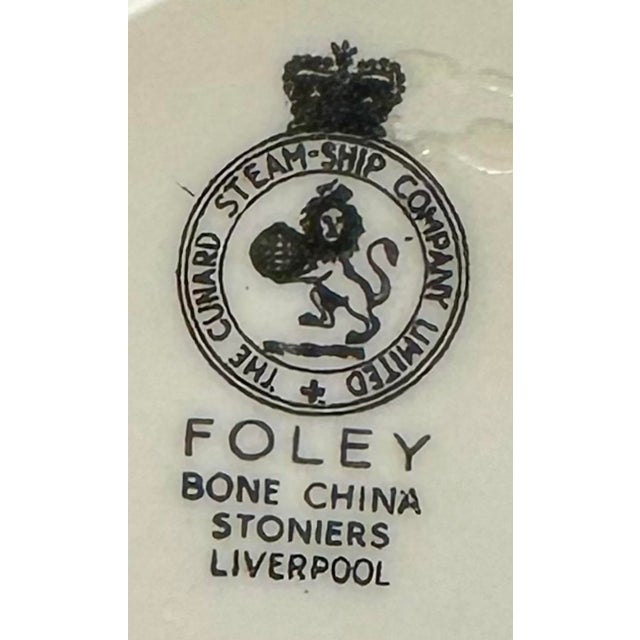 Early 20th Century Art Deco Cunard Line Foley Bone China Tea Service – Tray Set With Ephemera - 11pcs For Sale - Image 10 of 12