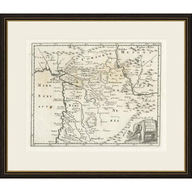 This antique map of ancient Syria, titled Syriae sive Soriae Descriptio, comes from an edition of Philipp Clüver's...
