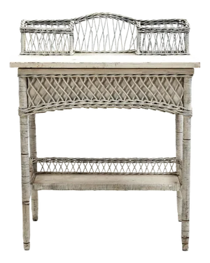 Painted Wicker Desk