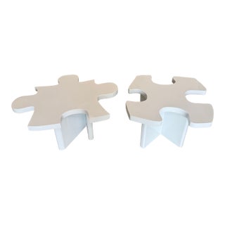 Custom White Lacquer Low Tables For Sale