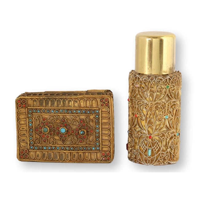 Rococo Midcentury Hollywood Glam Vanity Set For Sale - Image 3 of 4