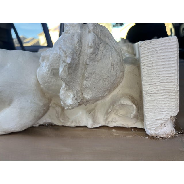 Mid 20th Century Neoclassical Cherub Frieze Sculpture White For Sale - Image 9 of 10