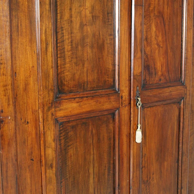 Large 19th Century Neoclassical Solid Walnut Cabinet For Sale - Image 5 of 10
