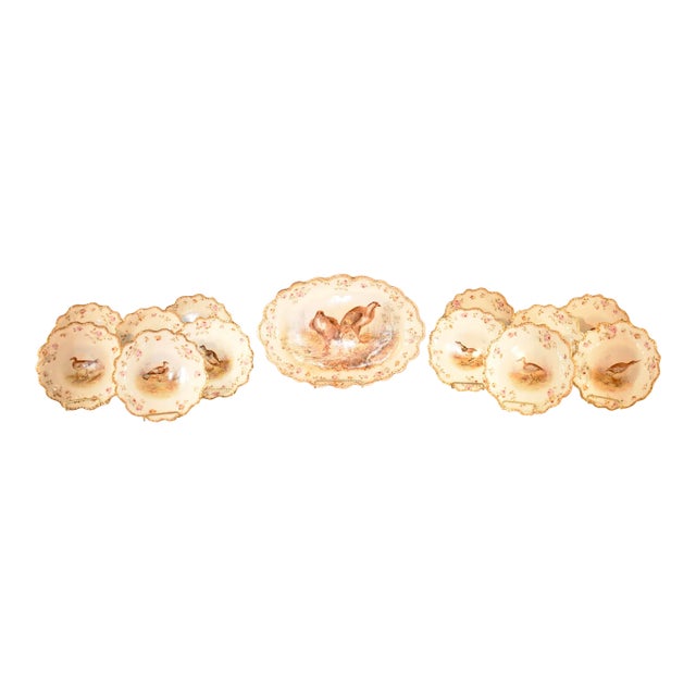 19th Century Limoges Game Bird Set For Sale