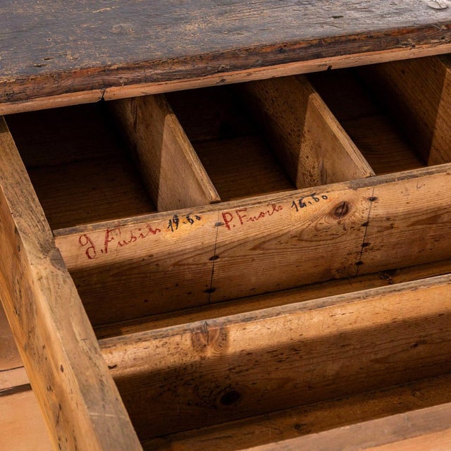Large Vintage French Bank of Drawers, 1930s For Sale - Image 8 of 13