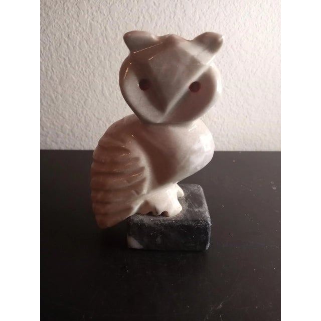 This is a STUNNING Handcarved Solid Marble 6" Owl Sculpture. Great Decor item Procured at auction BOX 30