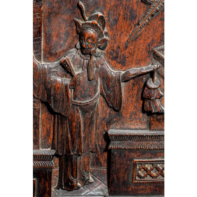 Incredible Large Antique Carved Wood Chinese Asian Table Screen Home Decor Chinoiserie For Sale In New York - Image 6 of 17