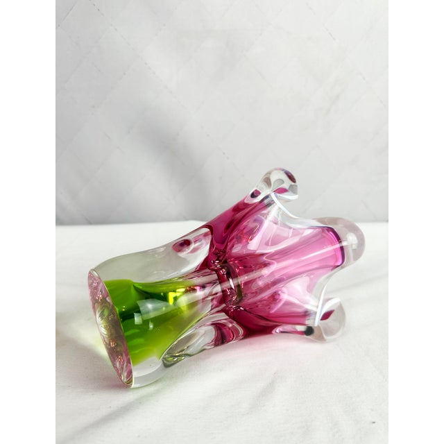 Mid-Century Modern Art Glass Vase by Josef Hospodka for Chribska, 1960s For Sale - Image 3 of 11