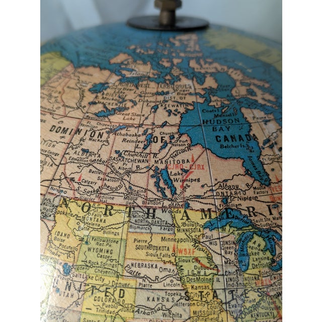 Vintage 1938-39 World Globe For Sale In Boston - Image 6 of 12