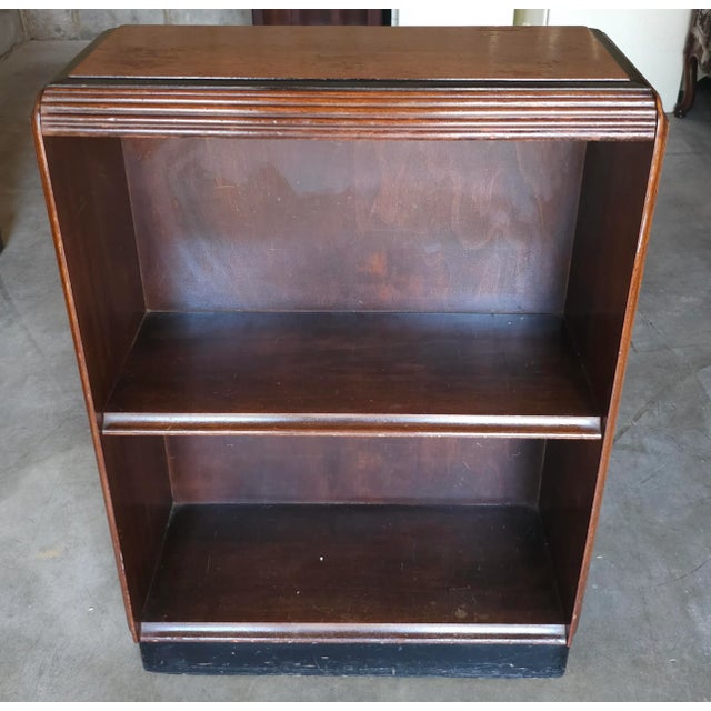 Mid-Century Modern Mid-20th Century Partial Ebonized Mahogany Low Bookcase For Sale - Image 3 of 9