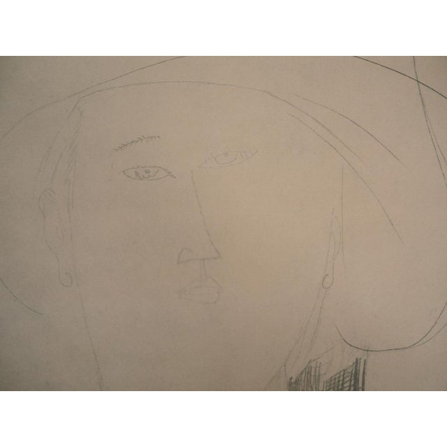 After Amedeo Modigliani, Woman with Hat, 1959, Lithograph For Sale - Image 4 of 6