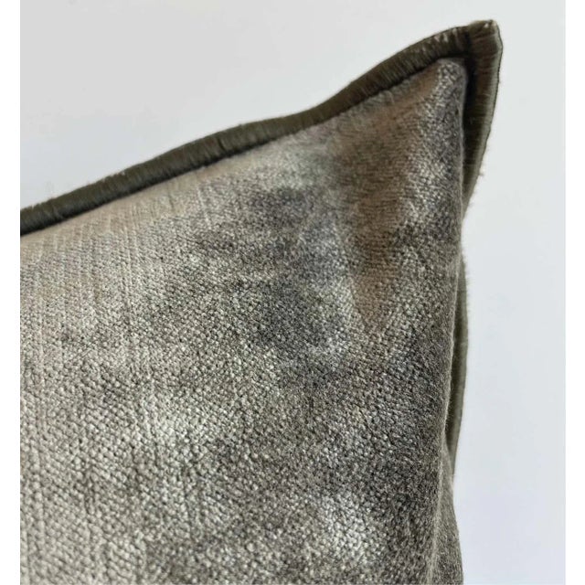 Mid-Century Modern Royal Velvet Lumbar Pillow For Sale - Image 3 of 7