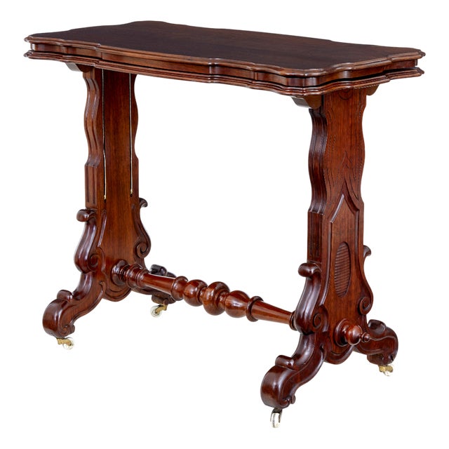 Antique Victorian Walnut Metamorphic Dumb Waiter, 1880 For Sale