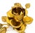 Gold Vintage Pair Gold-Tone Metal Rose Candle Holders — Hollywood Regency / Maison Jansen Style For Sale - Image 8 of 12