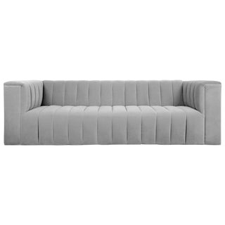 Monaco Sofa in Sharkskin Gray Velvet