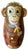 Four hand-painted wooden monkeys form a playful take on the traditional nesting doll. The largest, a wide-eyed brown...
