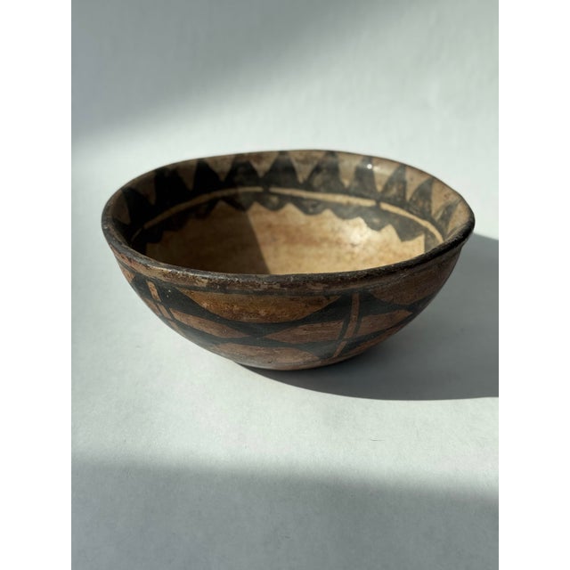 Santo Domingo, Kewa Pueblo dough bowl Late 19th century to early 20th century. Dimensions: 7.5" diameter Age appropriate wear