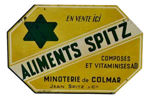 Vintage Spitz Colmar Foods Advertising Plate