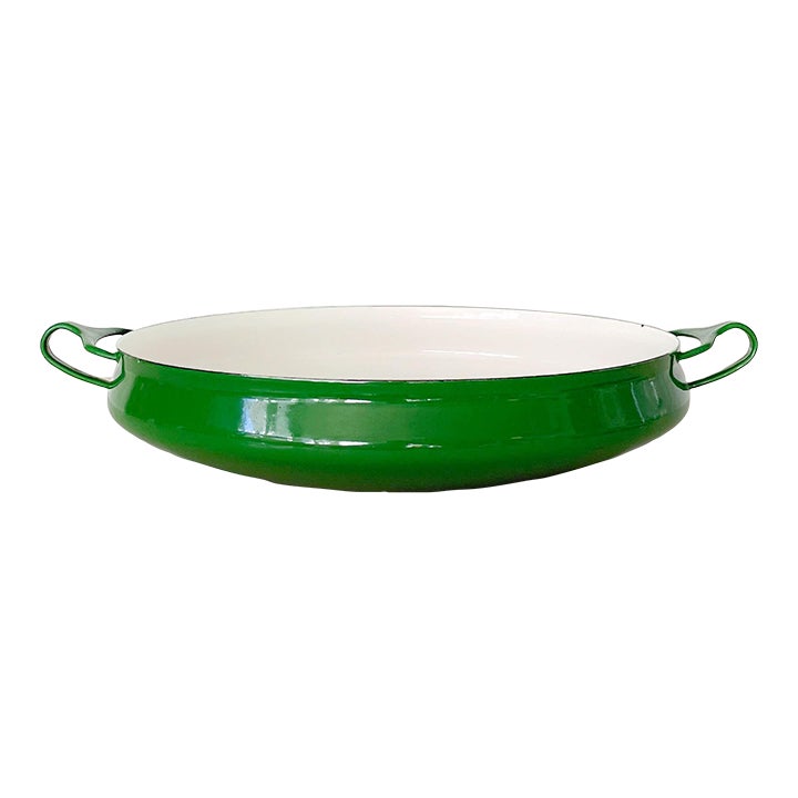 Vintage Dansk Kobenstyle Large Paella Pan in Rare Kelly Green Chairish