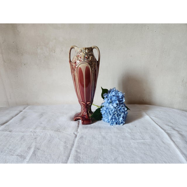 This is a beautiful vase made in Belgium during the Art Nouveau movement at the turn of the 19th century. It is a...
