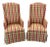Late 20th Century Traditional Petite High-Back Gingham Wingback Chairs - a Pair For Sale