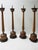 Set of 4 large antique French 19th century wooden candlesticks. This set of candlesticks are early 19th century and...
