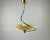 Vintage Glass & Brass Ceiling Lamp, France, 1970s For Sale - Image 3 of 12
